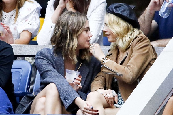 Cara Delevingne And Ashley Benson Kissing At Us Open Pictures